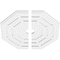 Ekena Millwork Westin Architectural Grade PVC Contemporary Ceiling Medallion, Two Piece, 28"OD x 3"ID x 11"C x 1"P CMP28WN2-03000 - alternate 3